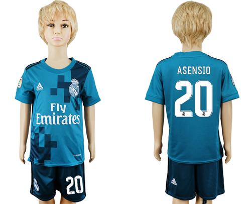Real Madrid #20 Asensio Sec Away Kid Soccer Club Jersey